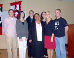 Members of the Edgewood College History Club & Ms. Eckford following the lecture